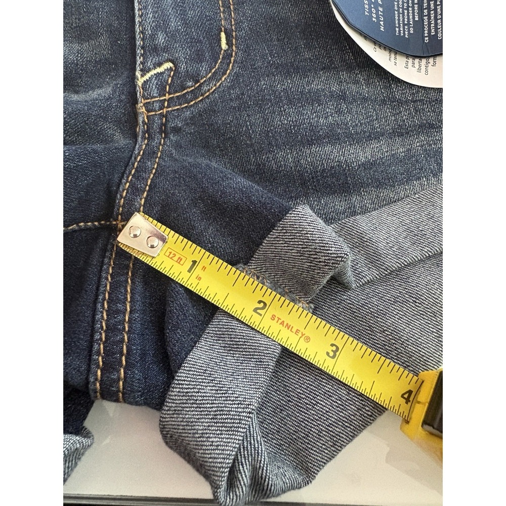New American Eagle AEO Low Rise Super Stretch Denim Shortie Dark Wash 4 - Picture 8 of 8